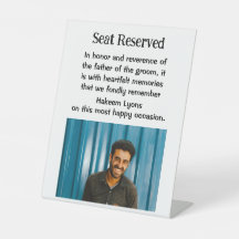 Father Of The Groom Wedding Memorial Plaque Sign