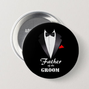 Father of the Groom with Tuxedo Shirt - Button