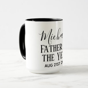 Father of the YEAR DAD Husband Man CUSTOPM TEXT Mug