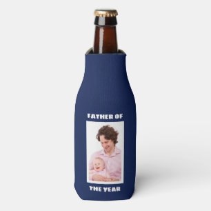 Father Of The Year Personalised Custom Photo Daddy Bottle Cooler