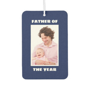Father Of The Year Personalised Custom Photo Daddy Car Air Freshener