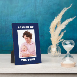 Father Of The Year Personalised Custom Photo Daddy Plaque