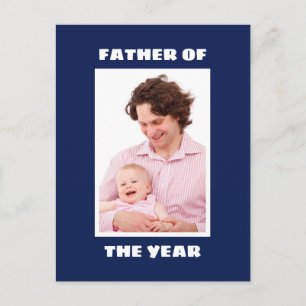 Father Of The Year Personalised Custom Photo Daddy Postcard