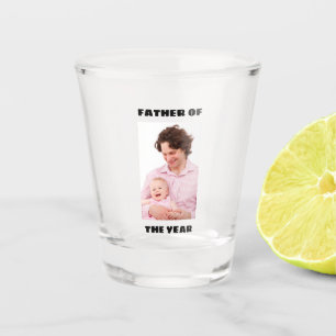 Father Of The Year Personalised Custom Photo Daddy Shot Glass