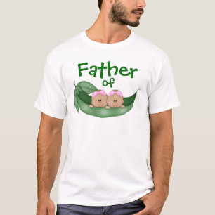 Father of Twin Girls (dark skin) T-Shirt