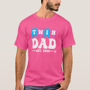 Father of Twins TWIN DAD EST. 2025 Future Father T T-Shirt
