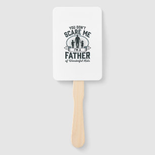 Father of Wonderful Kids Vintage Quote Design_1 Hand Fan