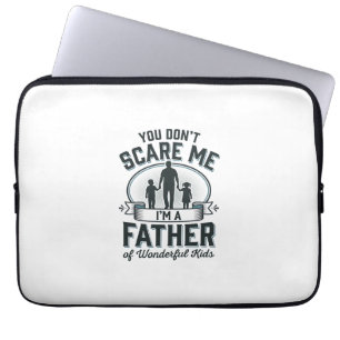 Father of Wonderful Kids Vintage Quote Design_1 Laptop Sleeve