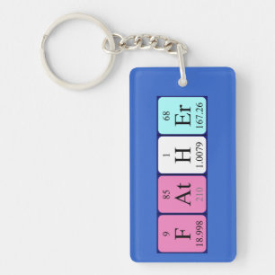 Father periodic table name keyring