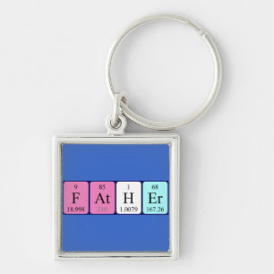 Father periodic table name keyring