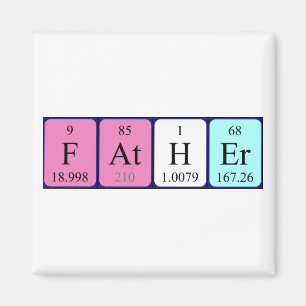 Father periodic table name magnet