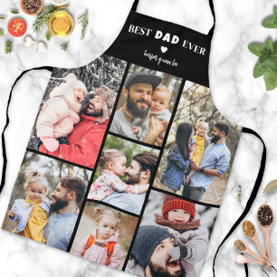 Father Personalised Photo Collage Best Dad Apron