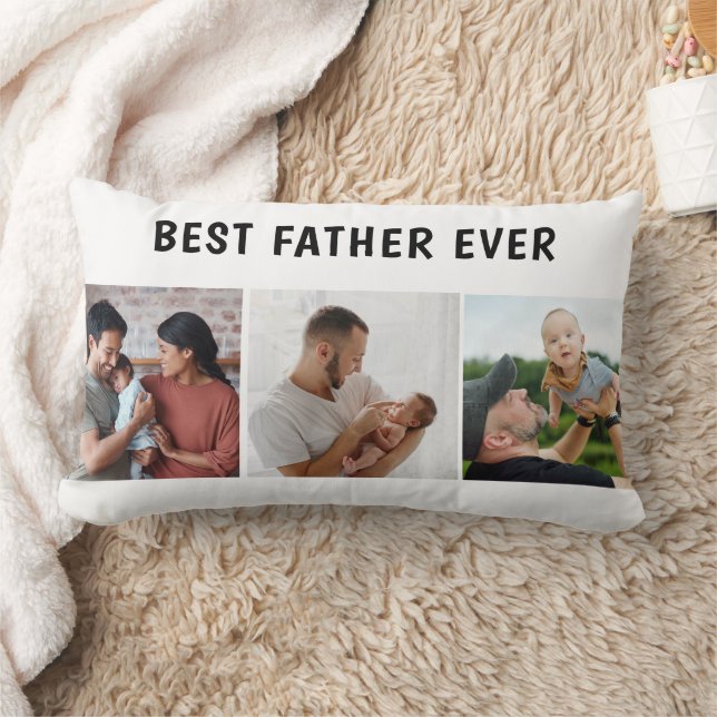 Father Photo Collage Custom Giant Lumbar Cushion (Blanket)