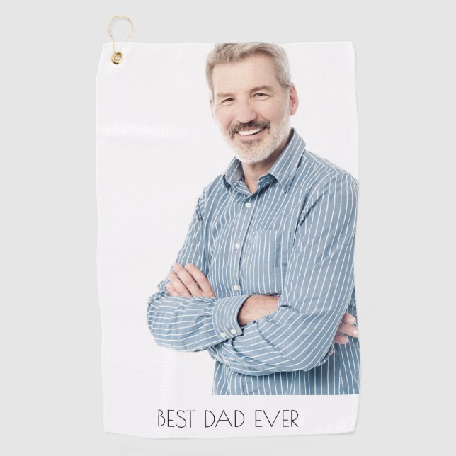 Father photo golf towel (Front)