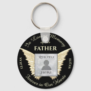 Father Photo Memorial Keychain