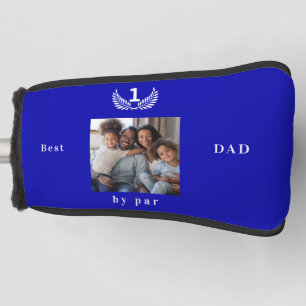 Father photo royal blue white golf head cover