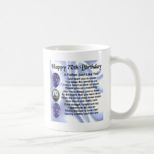 Father Poem - 70th Birthday Coffee Mug