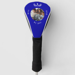Father royal blue white photo golf head cover