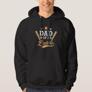 Father s Day Baseball Softball  Dad Of A Ballers Hoodie