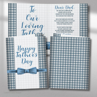 Father’s Day Blue Bow Tie Greeting Card