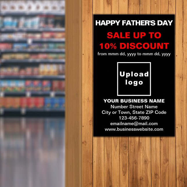 Father’s Day Business Sale Black Poster (Creator Uploaded)