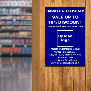 Father’s Day Business Sale Blue Poster