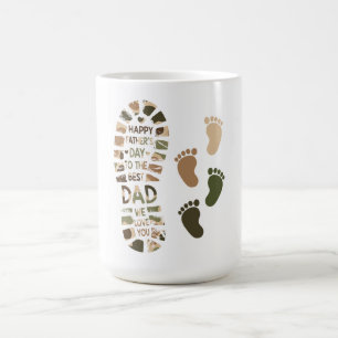 Father’s Day Camouflage Footprint Design Coffee Mug