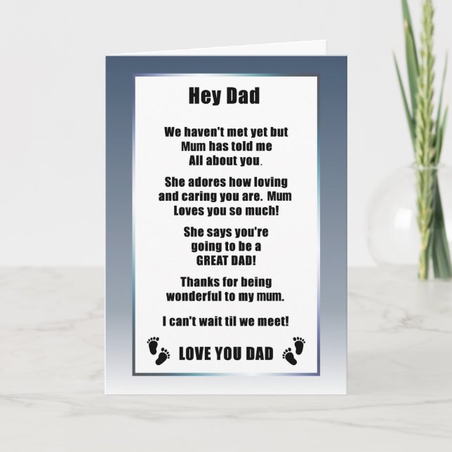 Father’s Day Card for Expectant Dad from Mum (Front)