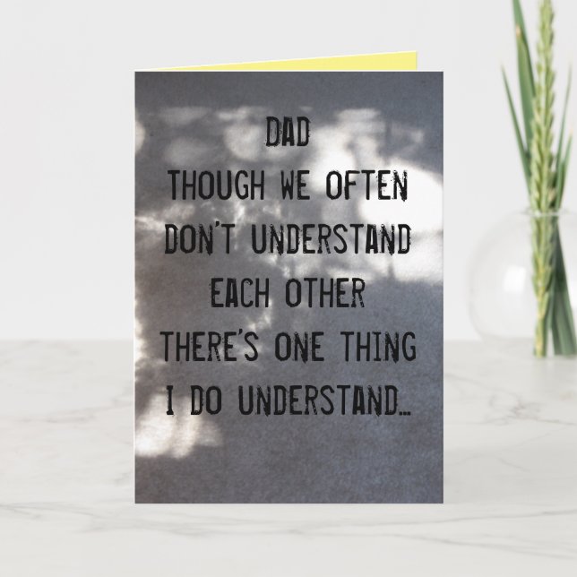 Father’s Day Card—Understanding Card (Front)