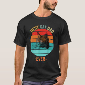 Father s Day Cat Daddy 2023 Vintage Best Cat Dad E T-Shirt