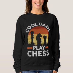Father s Day Chess Player Retro Cool Dads Play Che Sweatshirt
