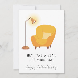 Father’s Day | Cosy Chair & Lamp Design | Minimal Invitation