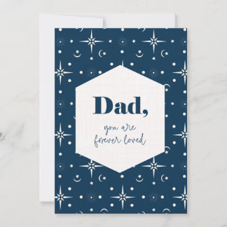 Father’s Day Forever Loved Celestial Stars & Moon Holiday Card