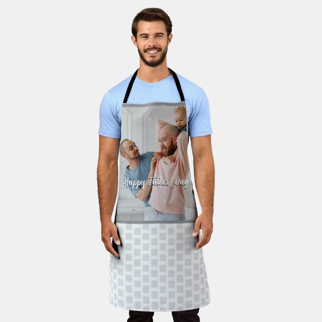 Father’s Day Gift for Dad | Custom Photo  Apron (Worn)
