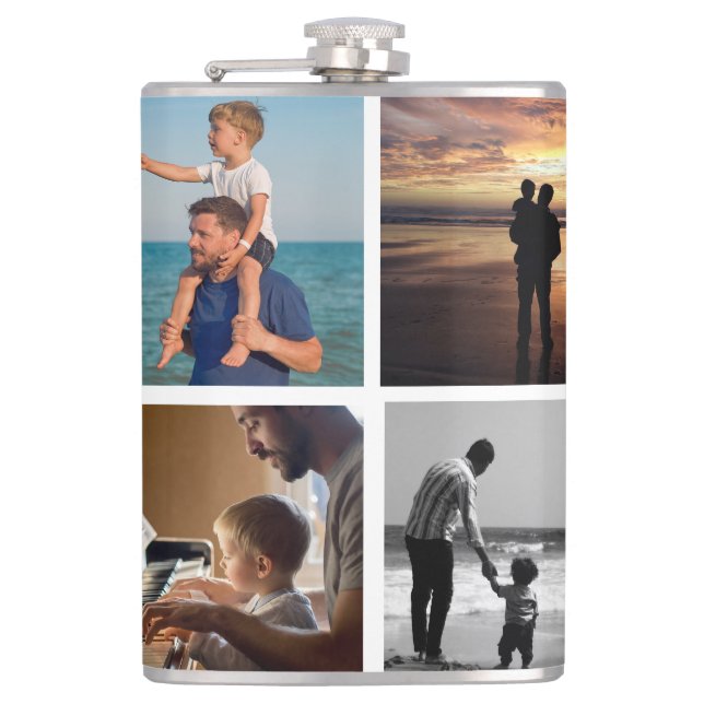 Father’s Day Gift for Dad | Custom Photo Hip Flask (Front)