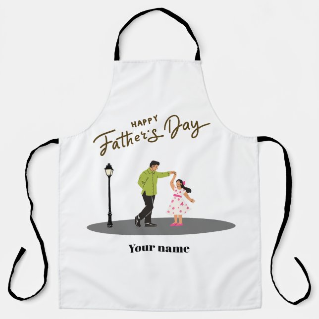 Father’s Day Gift for Dad | Custom Photo & Name Apron (Front)