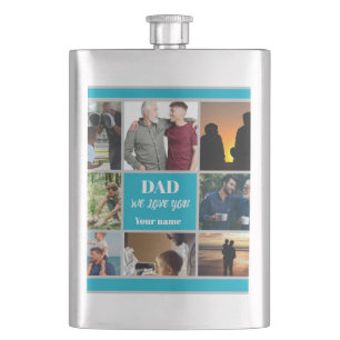 Father’s Day Gift for Dad   Custom Photo & Name Hip Flask