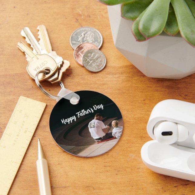 Father’s Day Gift for Dad | Custom Photo & Name Key Ring (Desk)