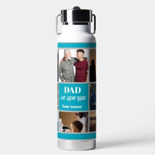 Father’s Day Gift for Dad   Custom Photo & Name Water Bottle