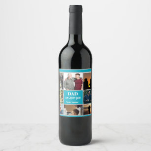 Father’s Day Gift for Dad   Custom Photo & Name Wine Label