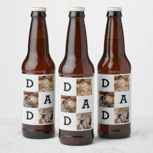 Father’s Day Gift for Dad - Photo collage Beer Bottle Label