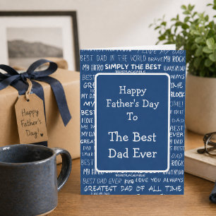 Father’s Day Gift Script Typography Pattern Card