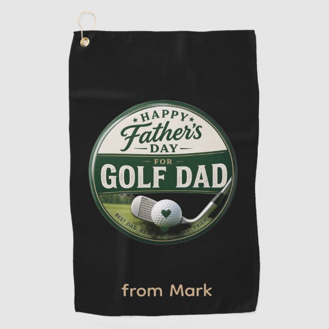 Father’s Day Golf Dad Golf Towel (Front)