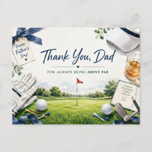 Father’s Day Golf Thank You Card for Dad Golfer