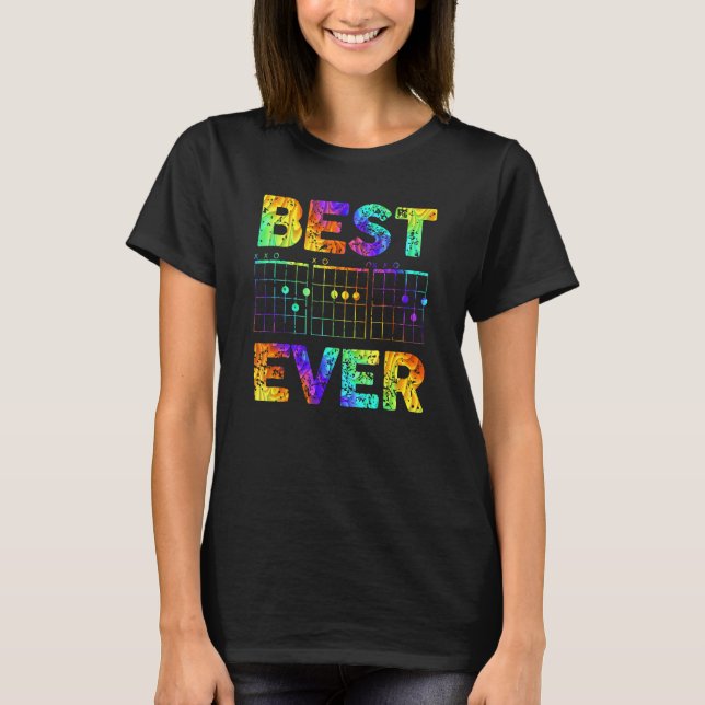 Father s Day Guitarist Best Dad Ever D A D Guitar  T-Shirt (Front)