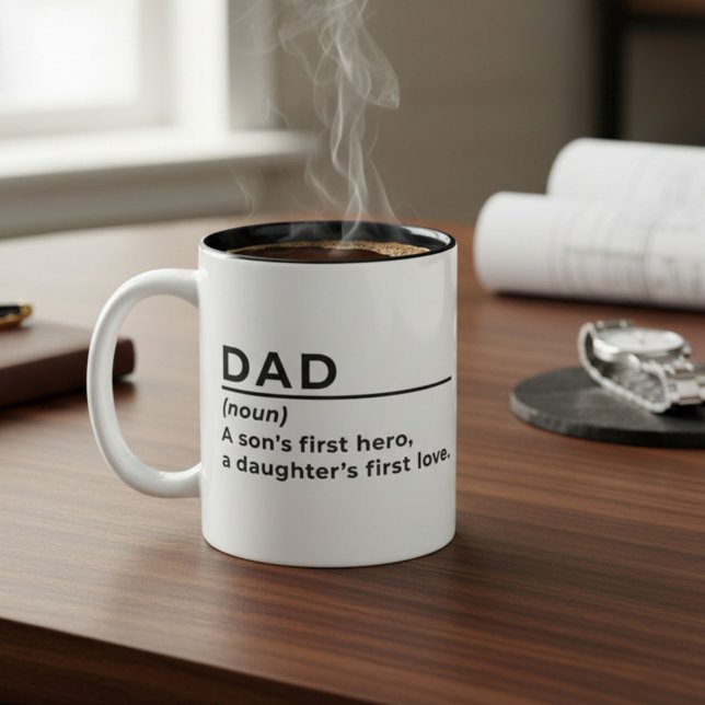 Father’s Day Hero, First Love Two-Tone Coffee Mug (Creator Uploaded)