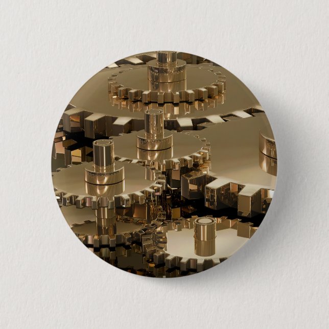 Father’s Day in Gear 6 Cm Round Badge (Front)
