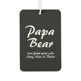 Father’s Day Papa Bear script Car Air Freshener