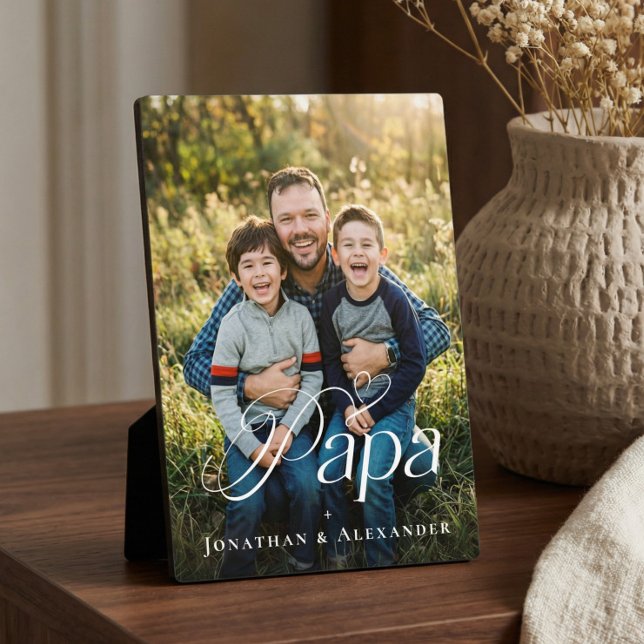 Father’s Day Papa & kids Personalized Photo Gift Plaque (Father’s Day Papa & kids Personalized Photo Gift Plaque)