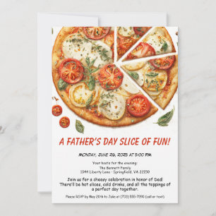 Father’s Day Pizza Party – Editable Family Dinner  Invitation